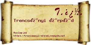 Trencsényi Árpád névjegykártya