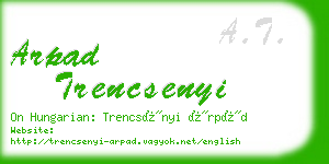 arpad trencsenyi business card